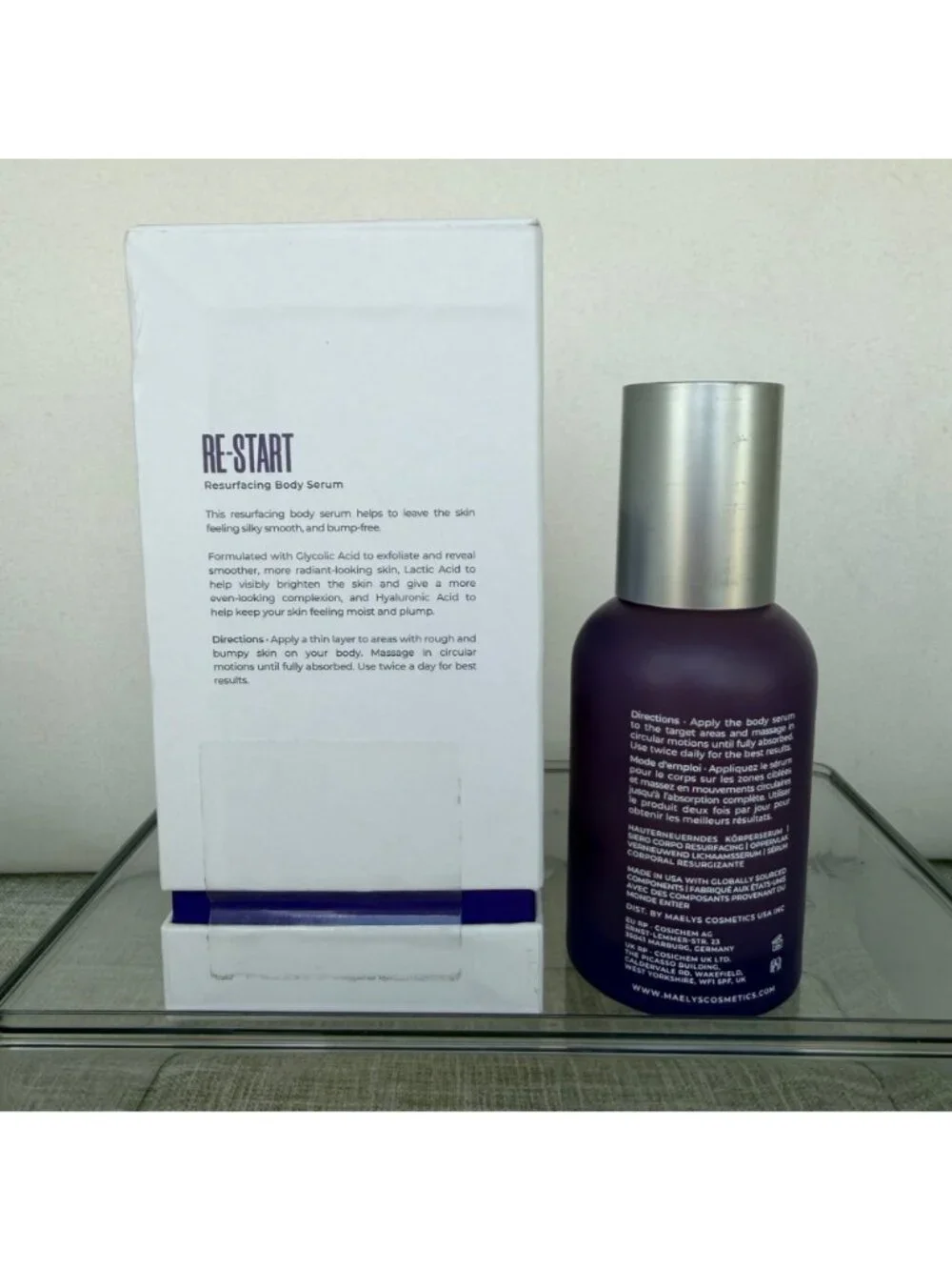 NEW MAELYS RE-START RESURFACING BODY SERUM 3.5OZ
